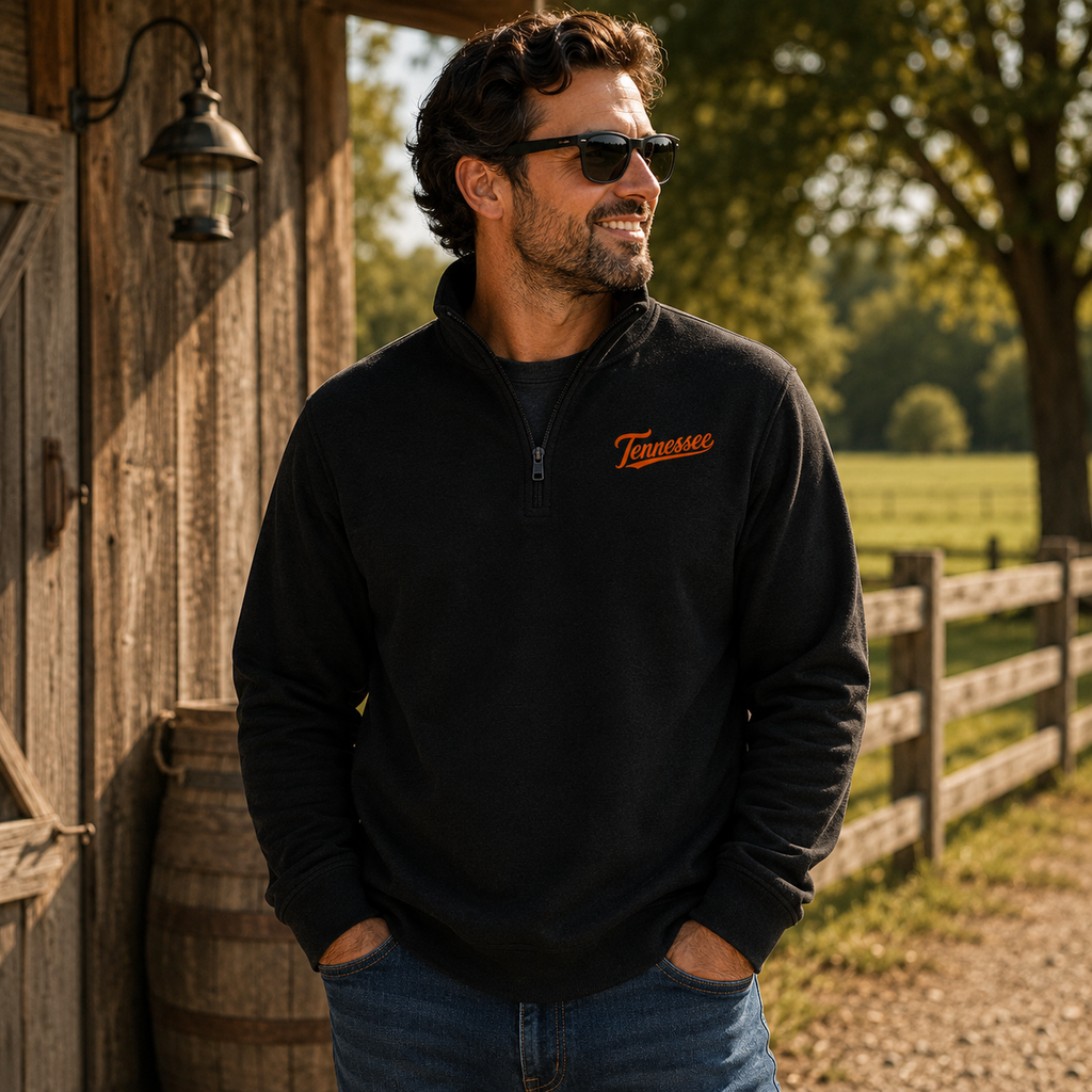Tennessee Fleece Pullover | Retro Orange Script Design | Unisex Fit