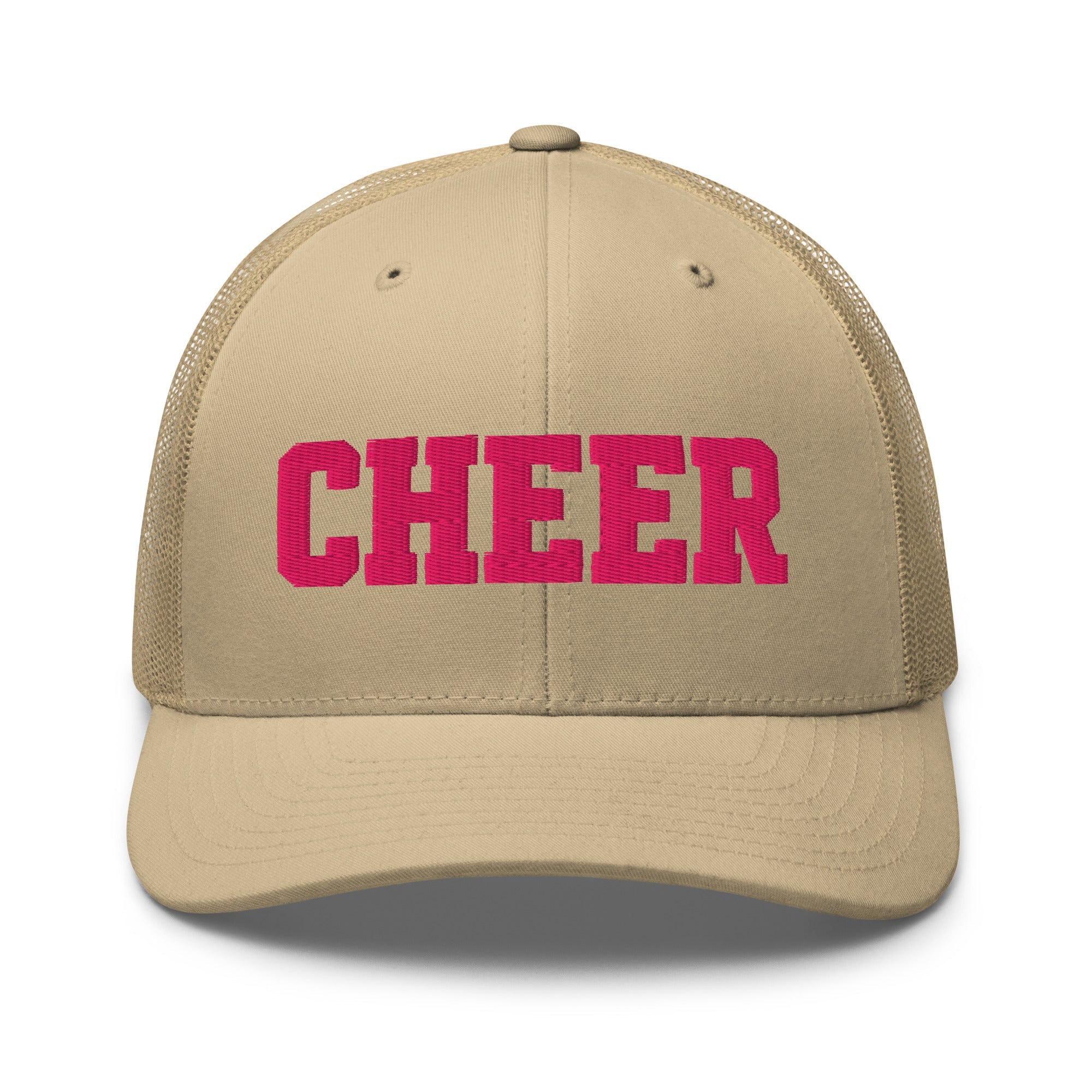 Cheer Script Trucker Hat | Minimal Spirit Design | Snapback Cap - Bluegrass Elite Apparel LLC