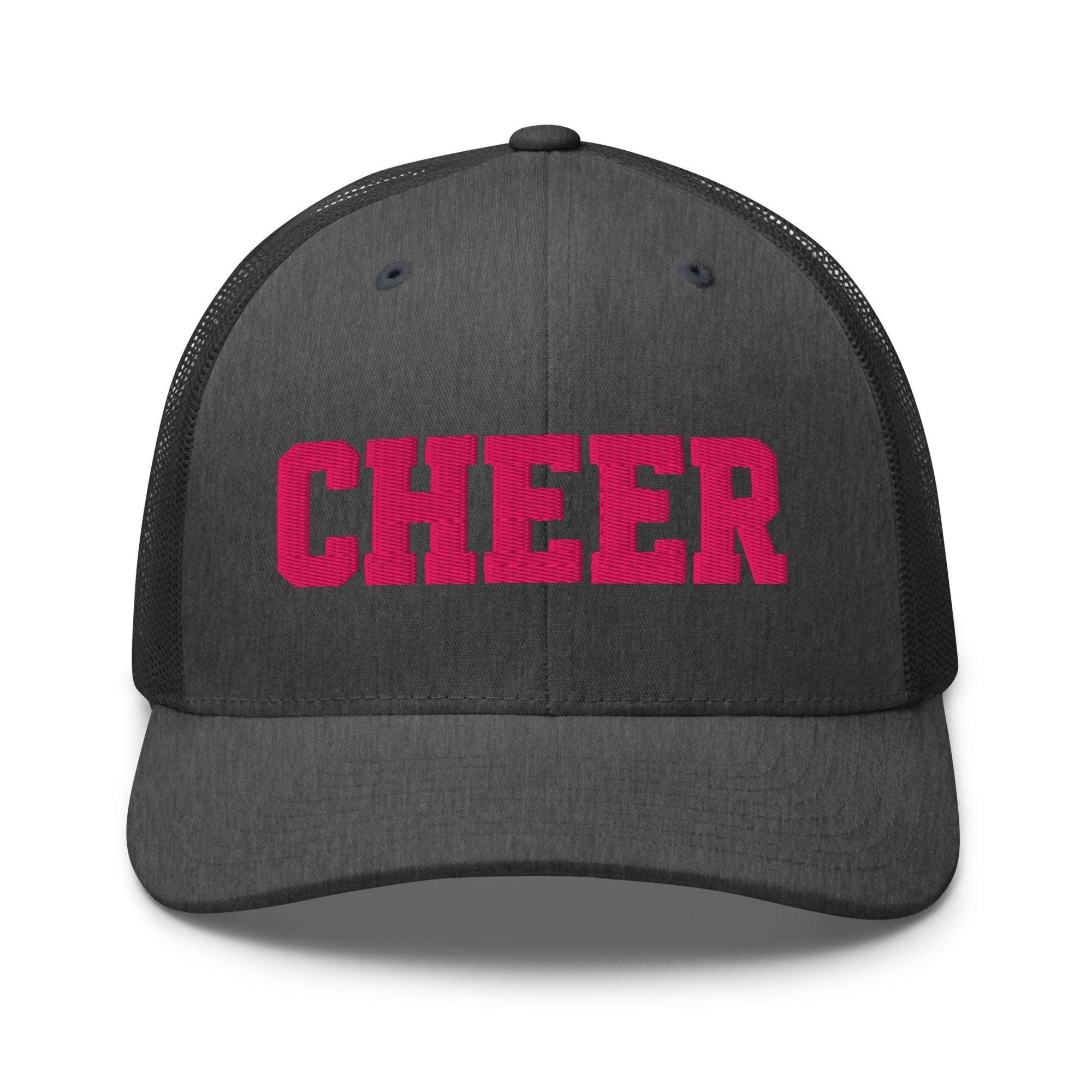 Cheer Script Trucker Hat | Minimal Spirit Design | Snapback Cap - Bluegrass Elite Apparel LLC