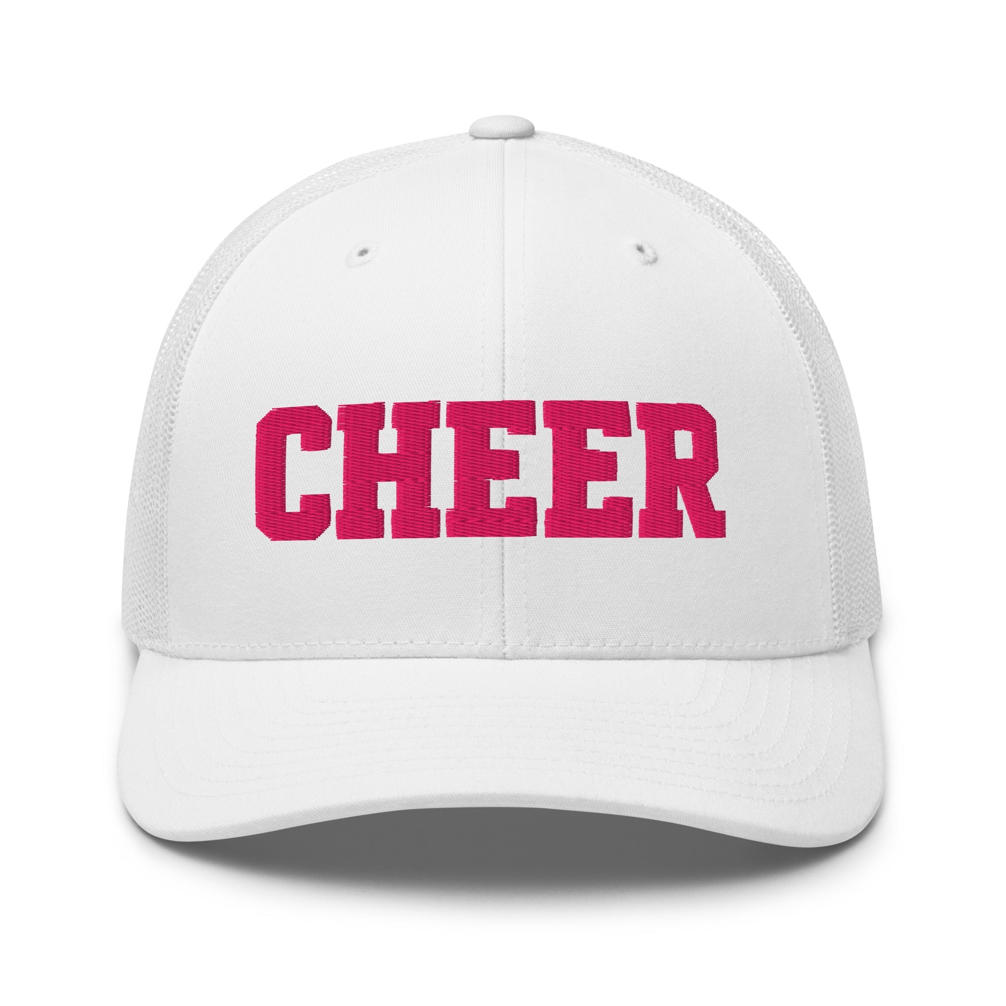 Cheer Script Trucker Hat | Minimal Spirit Design | Snapback Cap - Bluegrass Elite Apparel LLC