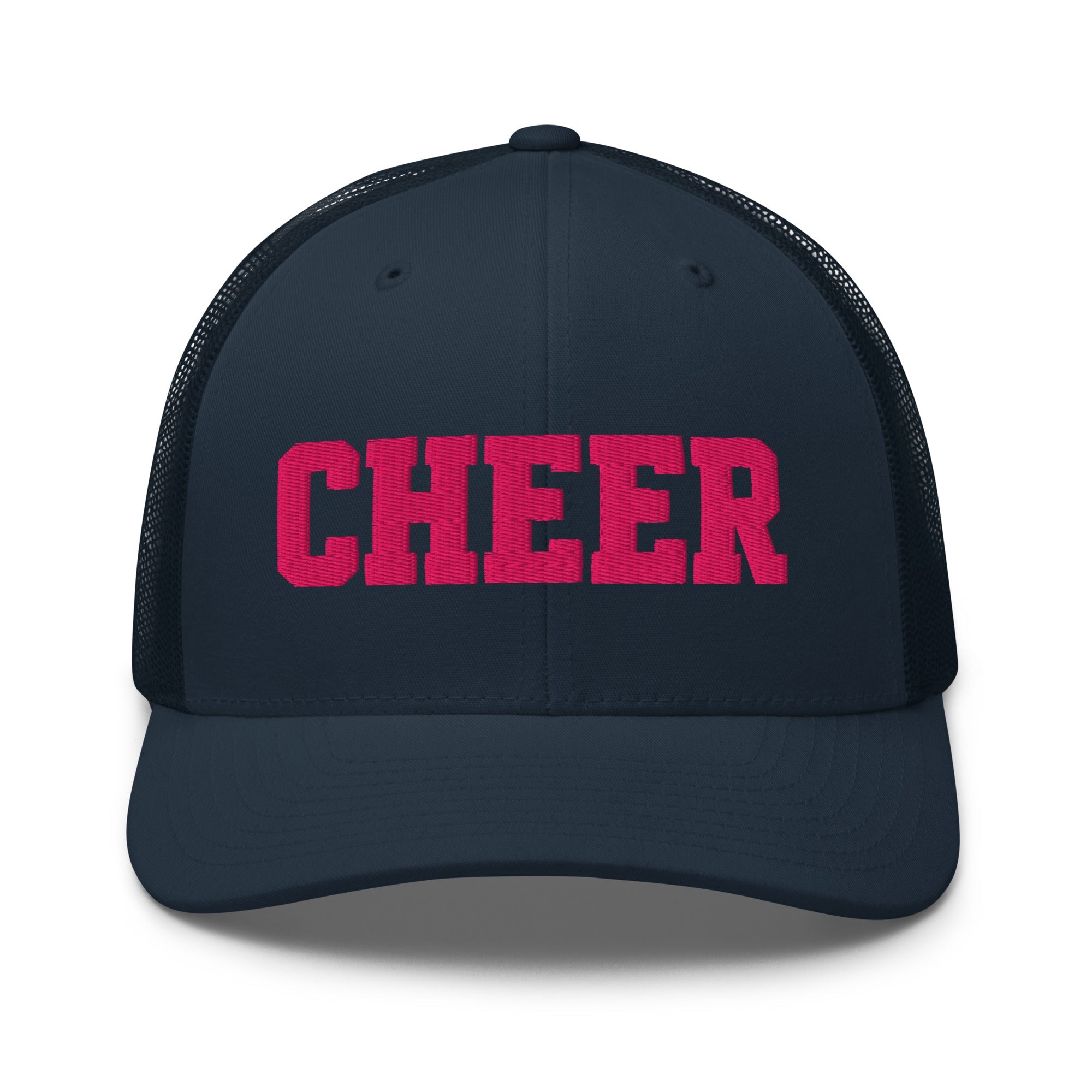 Cheer Script Trucker Hat | Minimal Spirit Design | Snapback Cap - Bluegrass Elite Apparel LLC