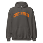 Cincinnati Football Hoodie | Arched Orange Text Design | Premium Fleece - Bluegrass Elite Apparel LLC