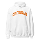 Cincinnati Football Hoodie | Arched Orange Text Design | Premium Fleece - Bluegrass Elite Apparel LLC