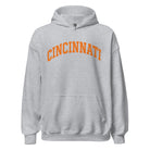 Cincinnati Football Hoodie | Arched Orange Text Design | Premium Fleece - Bluegrass Elite Apparel LLC