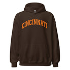 Cincinnati Football Hoodie | Arched Orange Text Design | Premium Fleece - Bluegrass Elite Apparel LLC