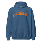 Cincinnati Football Hoodie | Arched Orange Text Design | Premium Fleece - Bluegrass Elite Apparel LLC