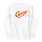 Cincinnati Football Hoodie | Retro “Cincy” Orange Script | Premium Fleece - Bluegrass Elite Apparel LLC