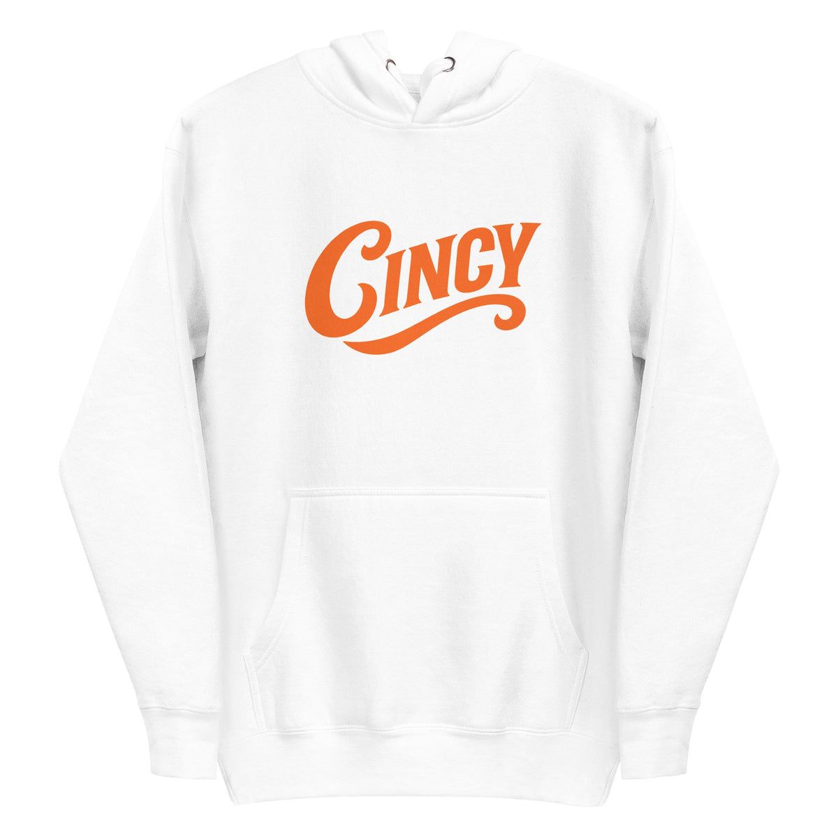 Cincinnati Football Hoodie | Retro “Cincy” Orange Script | Premium Fleece - Bluegrass Elite Apparel LLC