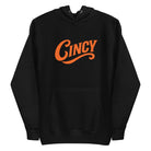 Cincinnati Football Hoodie | Retro “Cincy” Orange Script | Premium Fleece - Bluegrass Elite Apparel LLC