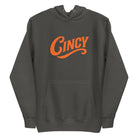 Cincinnati Football Hoodie | Retro “Cincy” Orange Script | Premium Fleece - Bluegrass Elite Apparel LLC