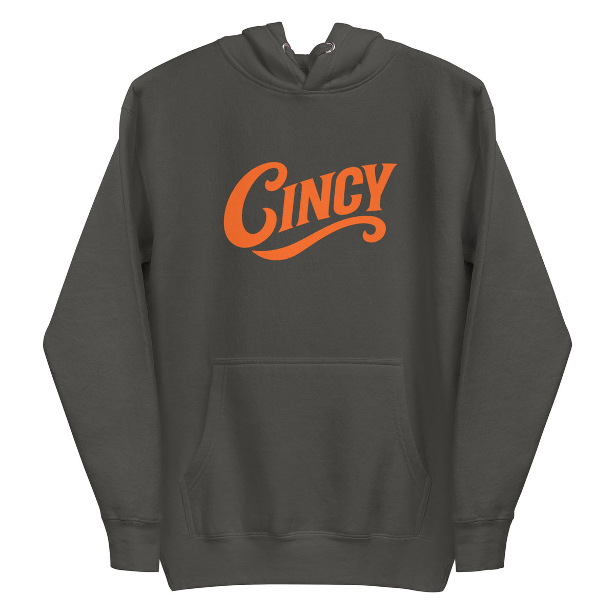Cincinnati Football Hoodie | Retro “Cincy” Orange Script | Premium Fleece - Bluegrass Elite Apparel LLC