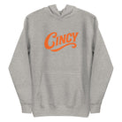 Cincinnati Football Hoodie | Retro “Cincy” Orange Script | Premium Fleece - Bluegrass Elite Apparel LLC