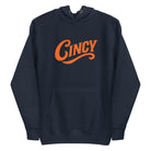 Cincinnati Football Hoodie | Retro “Cincy” Orange Script | Premium Fleece - Bluegrass Elite Apparel LLC