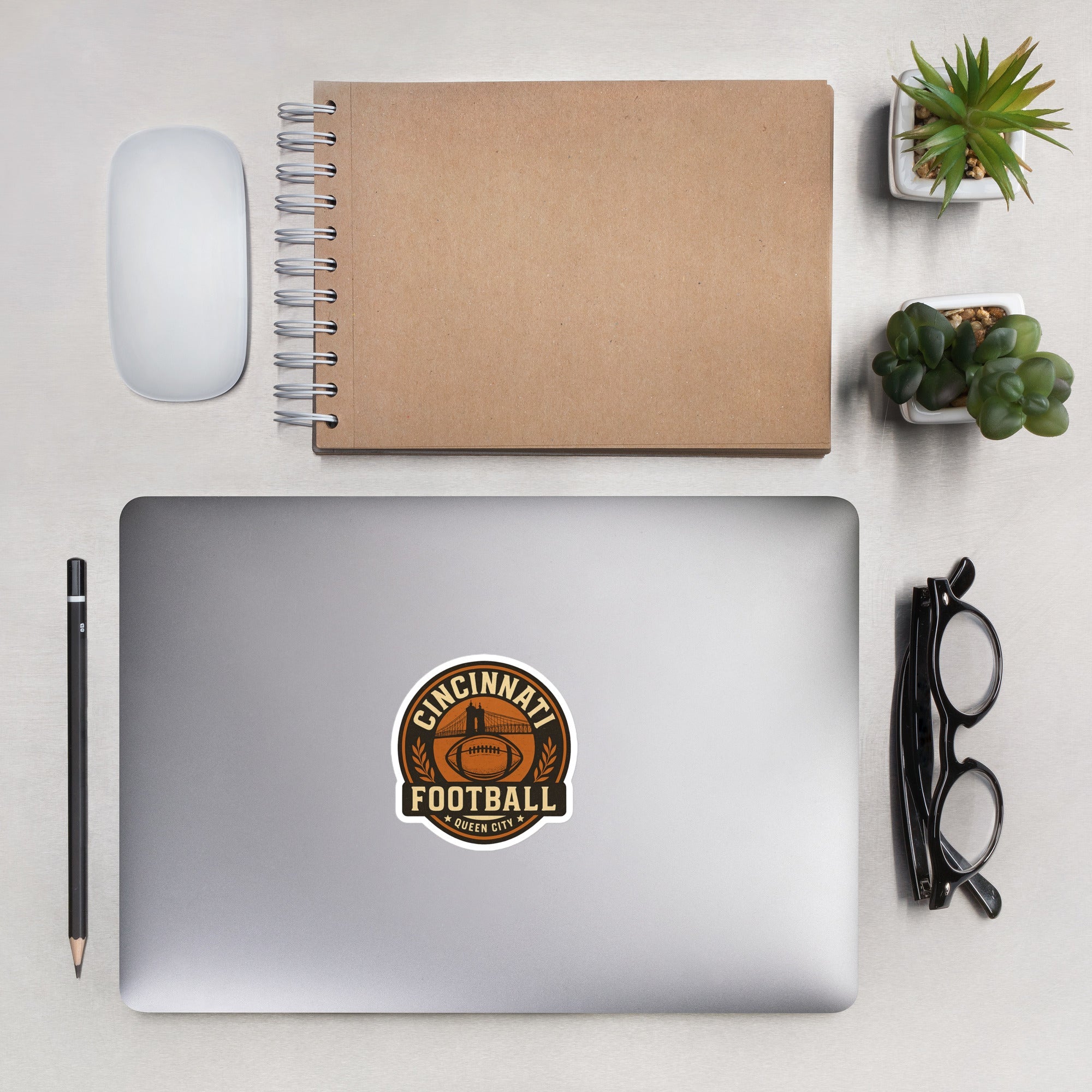 Cincinnati Football Seal Sticker — City Pride Vinyl, Bubble - Free - Bluegrass Elite Apparel LLC
