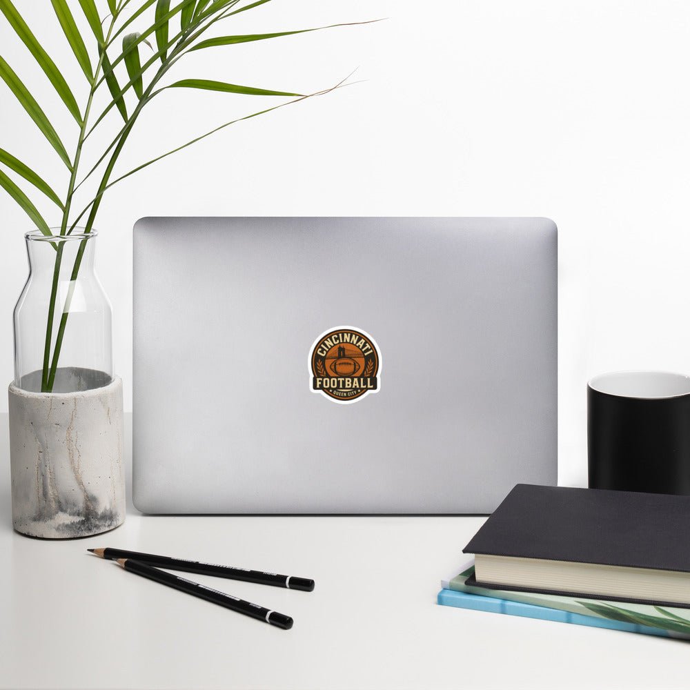 Cincinnati Football Seal Sticker — City Pride Vinyl, Bubble - Free - Bluegrass Elite Apparel LLC