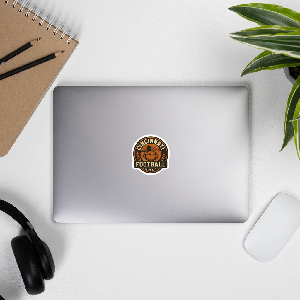 Cincinnati Football Seal Sticker — City Pride Vinyl, Bubble - Free - Bluegrass Elite Apparel LLC
