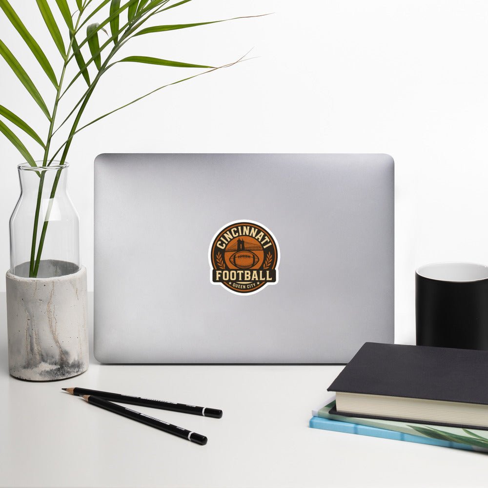 Cincinnati Football Seal Sticker — City Pride Vinyl, Bubble - Free - Bluegrass Elite Apparel LLC