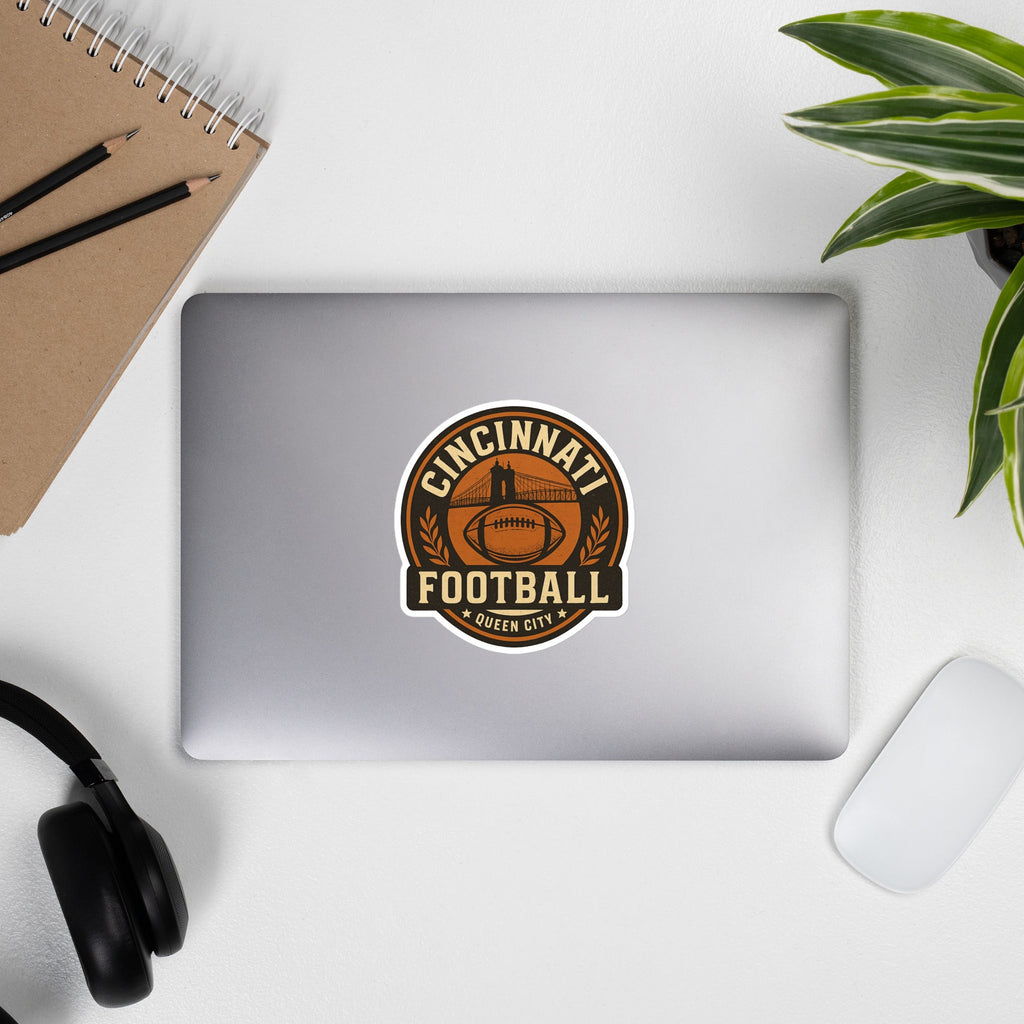 Cincinnati Football Seal Sticker — City Pride Vinyl, Bubble - Free - Bluegrass Elite Apparel LLC