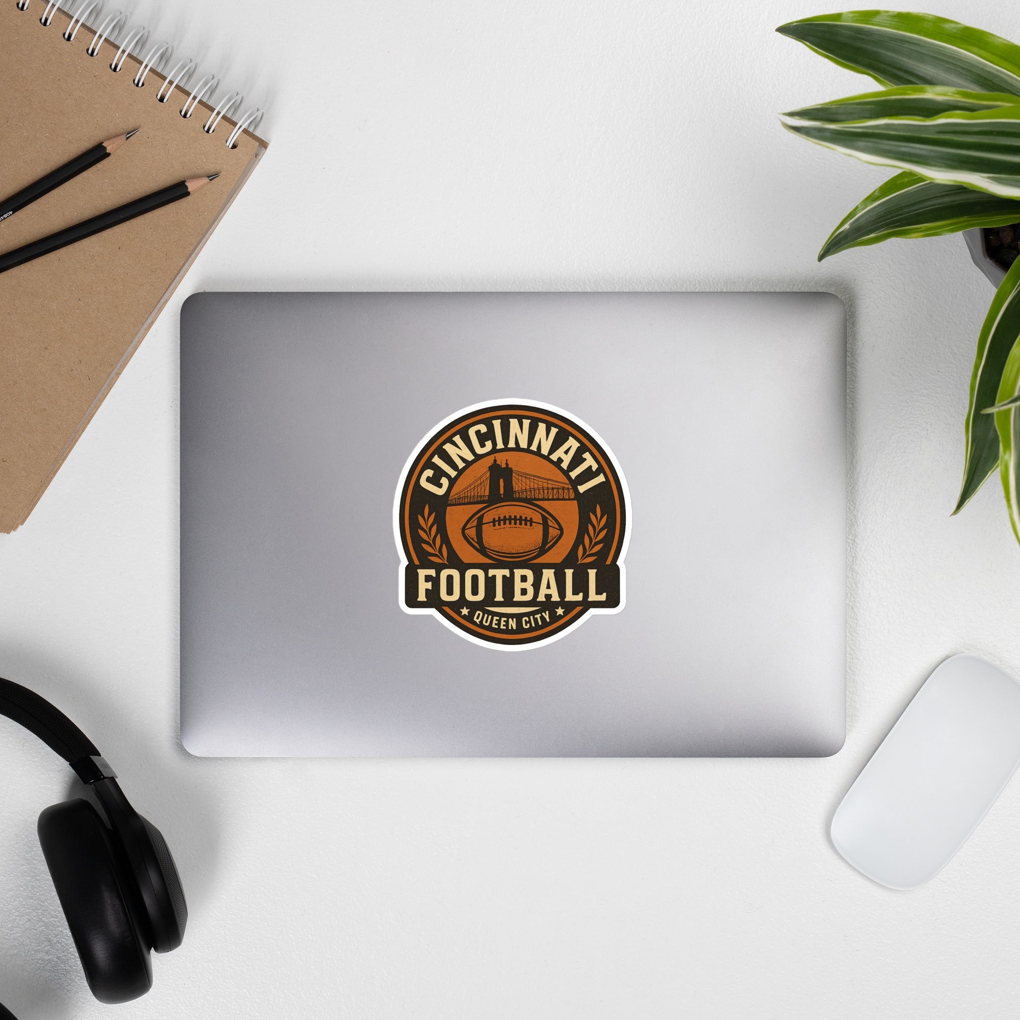 Cincinnati Football Seal Sticker — City Pride Vinyl, Bubble - Free - Bluegrass Elite Apparel LLC