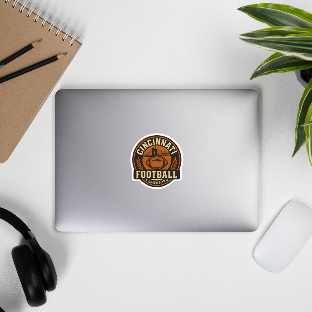 Cincinnati Football Seal Sticker — City Pride Vinyl, Bubble - Free - Bluegrass Elite Apparel LLC