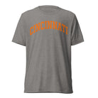 Cincinnati Football Shirt | Arched Orange Text Design | Elite Tri - Blend - Bluegrass Elite Apparel LLC