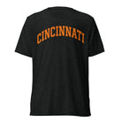 Cincinnati Football Shirt | Arched Orange Text Design | Elite Tri - Blend - Bluegrass Elite Apparel LLC