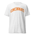 Cincinnati Football Shirt | Arched Orange Text Design | Elite Tri - Blend - Bluegrass Elite Apparel LLC