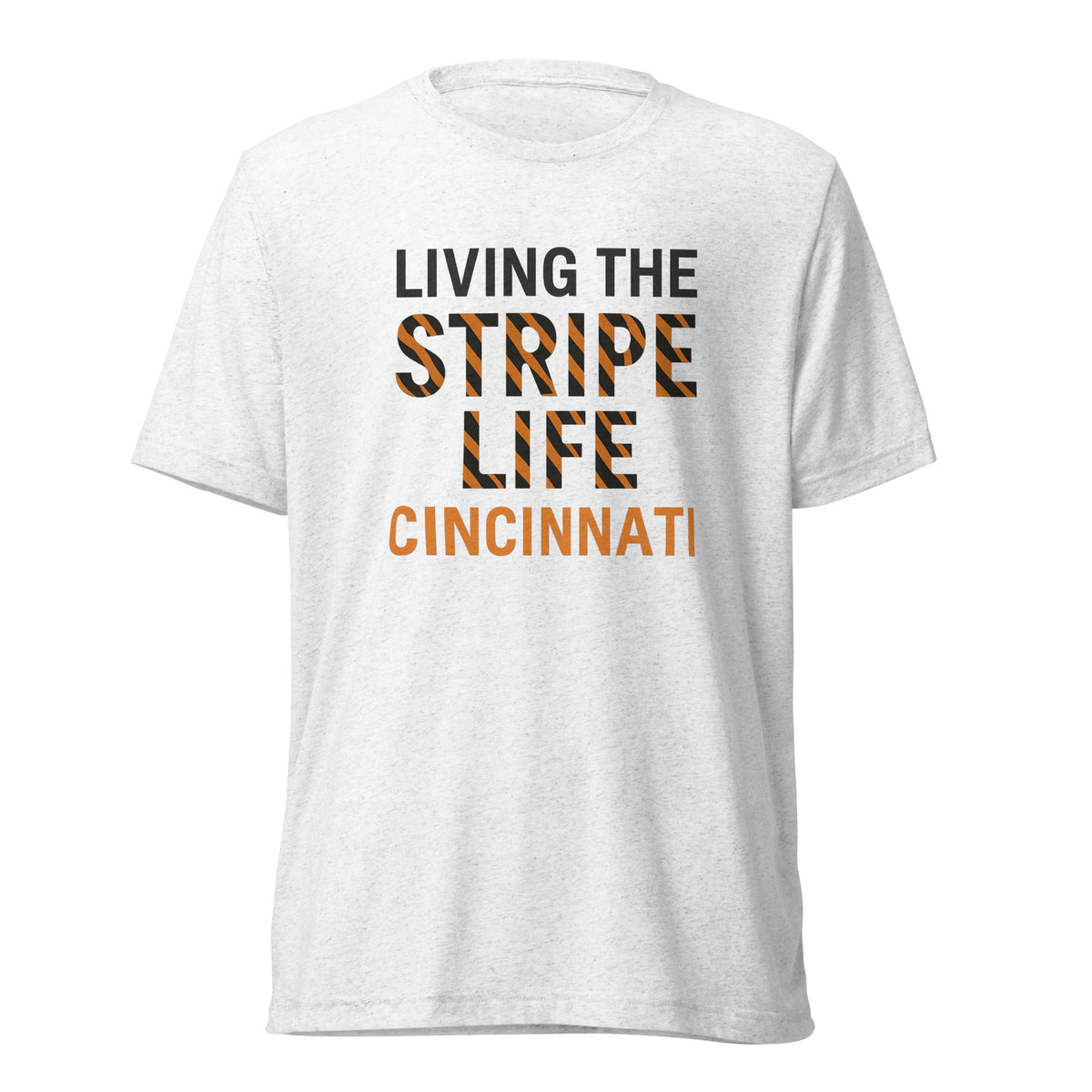 Cincinnati Football Shirt | Living the Stripe Life Design | Elite Tri - Blend - Bluegrass Elite Apparel LLC