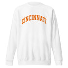 Cincinnati Football Sweatshirt | Arched Orange Text Design | Premium Fleece - Bluegrass Elite Apparel LLC