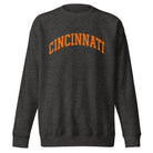 Cincinnati Football Sweatshirt | Arched Orange Text Design | Premium Fleece - Bluegrass Elite Apparel LLC