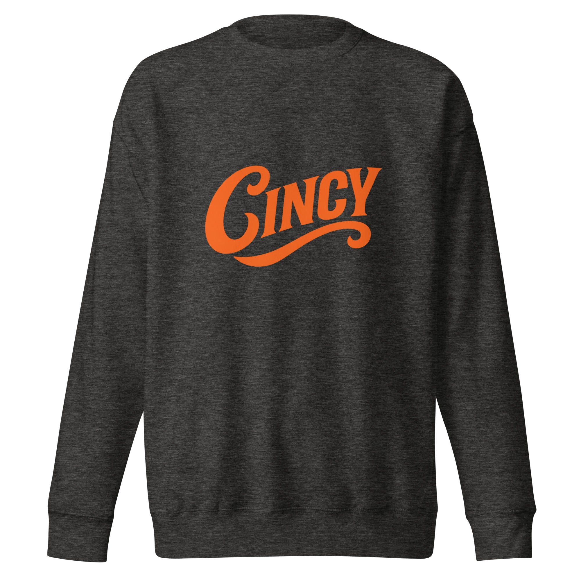 Cincinnati Football Sweatshirt | Retro “Cincy” Orange Script | Premium Fleece - Bluegrass Elite Apparel LLC