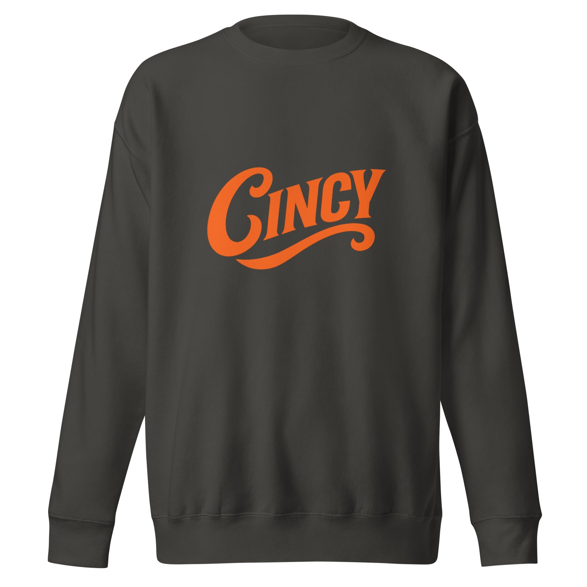 Cincinnati Football Sweatshirt | Retro “Cincy” Orange Script | Premium Fleece - Bluegrass Elite Apparel LLC