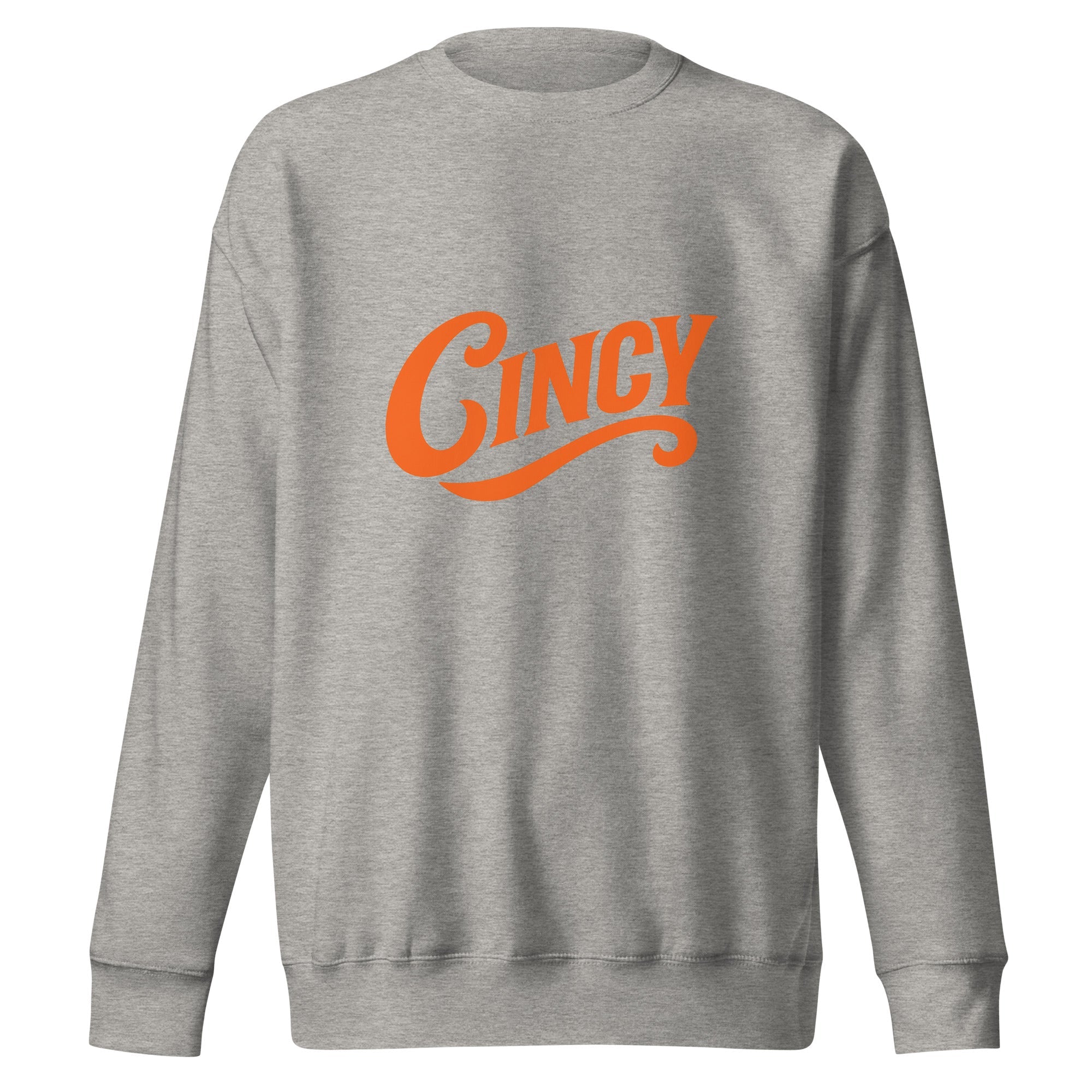 Cincinnati Football Sweatshirt | Retro “Cincy” Orange Script | Premium Fleece - Bluegrass Elite Apparel LLC