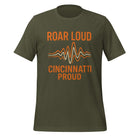 Cincinnati Football T-Shirt | Roar Loud Cincinnati Proud Design | Classic Cotton - Bluegrass Elite Apparel LLC