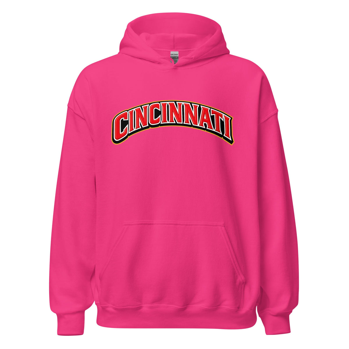Cincinnati Hoodie | Arched Word Art Design - Bluegrass Elite Apparel LLC