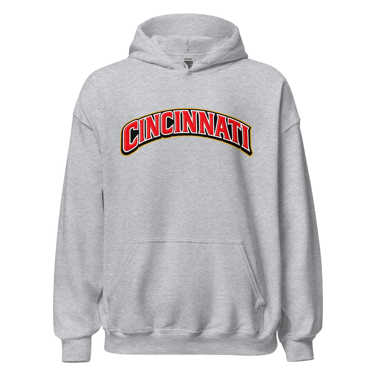 Cincinnati Hoodie | Arched Word Art Design - Bluegrass Elite Apparel LLC