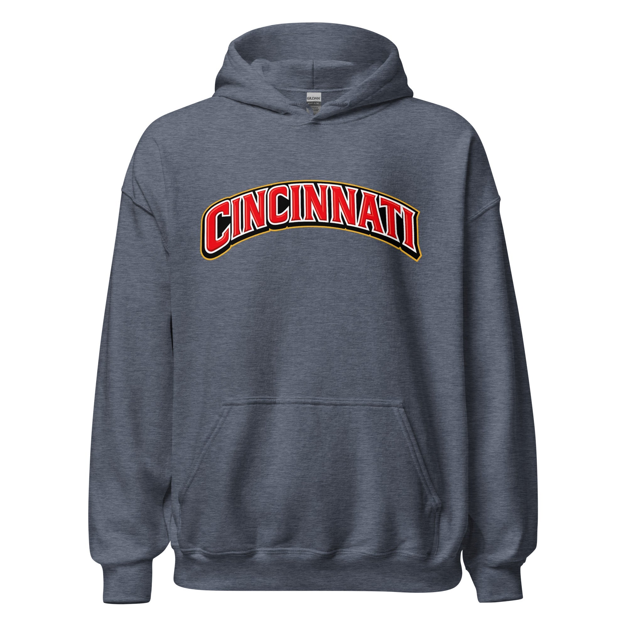 Cincinnati Hoodie | Arched Word Art Design - Bluegrass Elite Apparel LLC