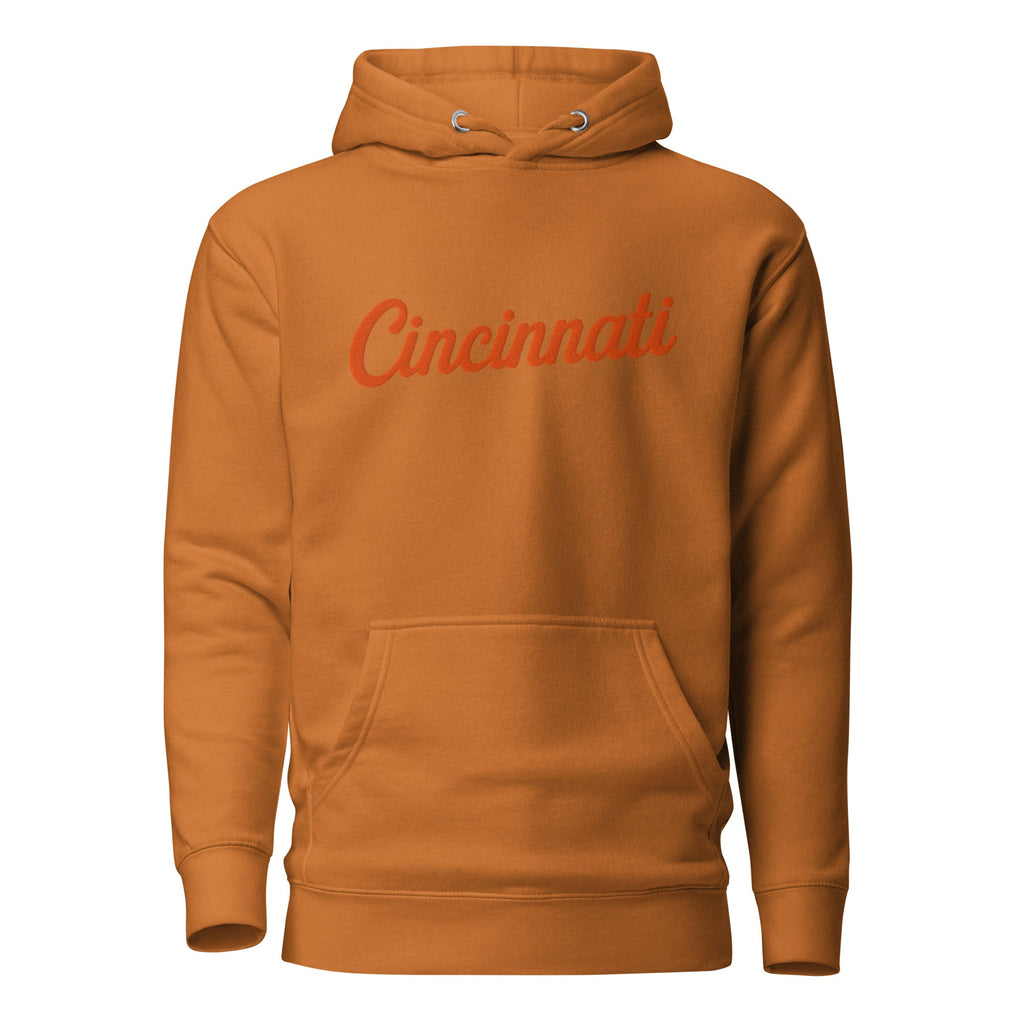 Cincinnati Streetwear Hoodie | Neon Script Design | Unisex - Bluegrass Elite Apparel LLC