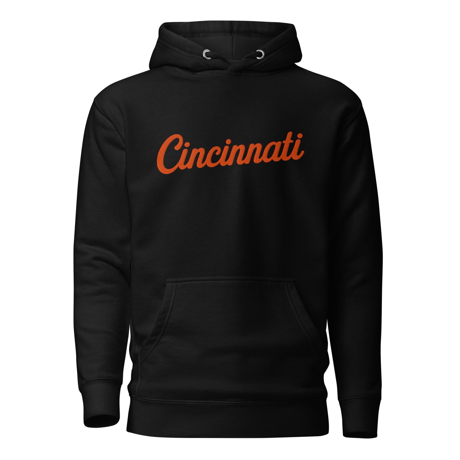 Cincinnati Streetwear Hoodie | Neon Script Design | Unisex - Bluegrass Elite Apparel LLC