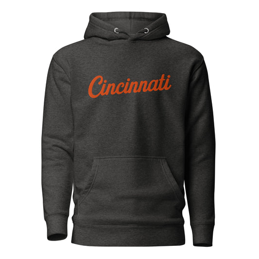 Cincinnati Streetwear Hoodie | Neon Script Design | Unisex - Bluegrass Elite Apparel LLC
