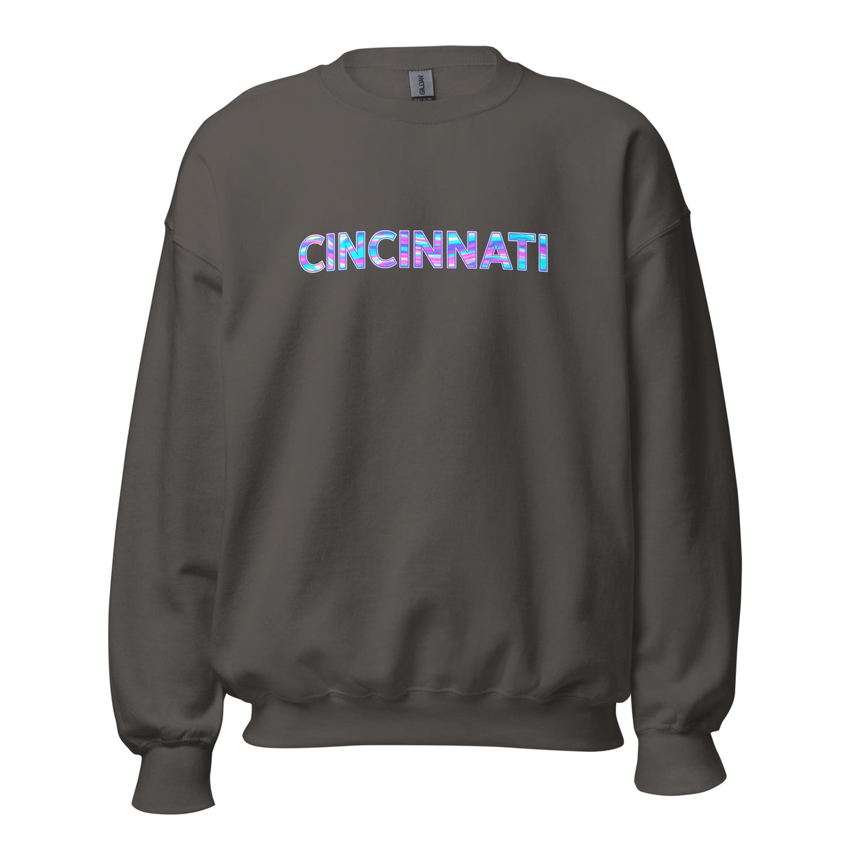 Cincinnati Sweatshirt | Neon Iridescent City Design | Unisex Classic Fit - Bluegrass Elite Apparel LLC