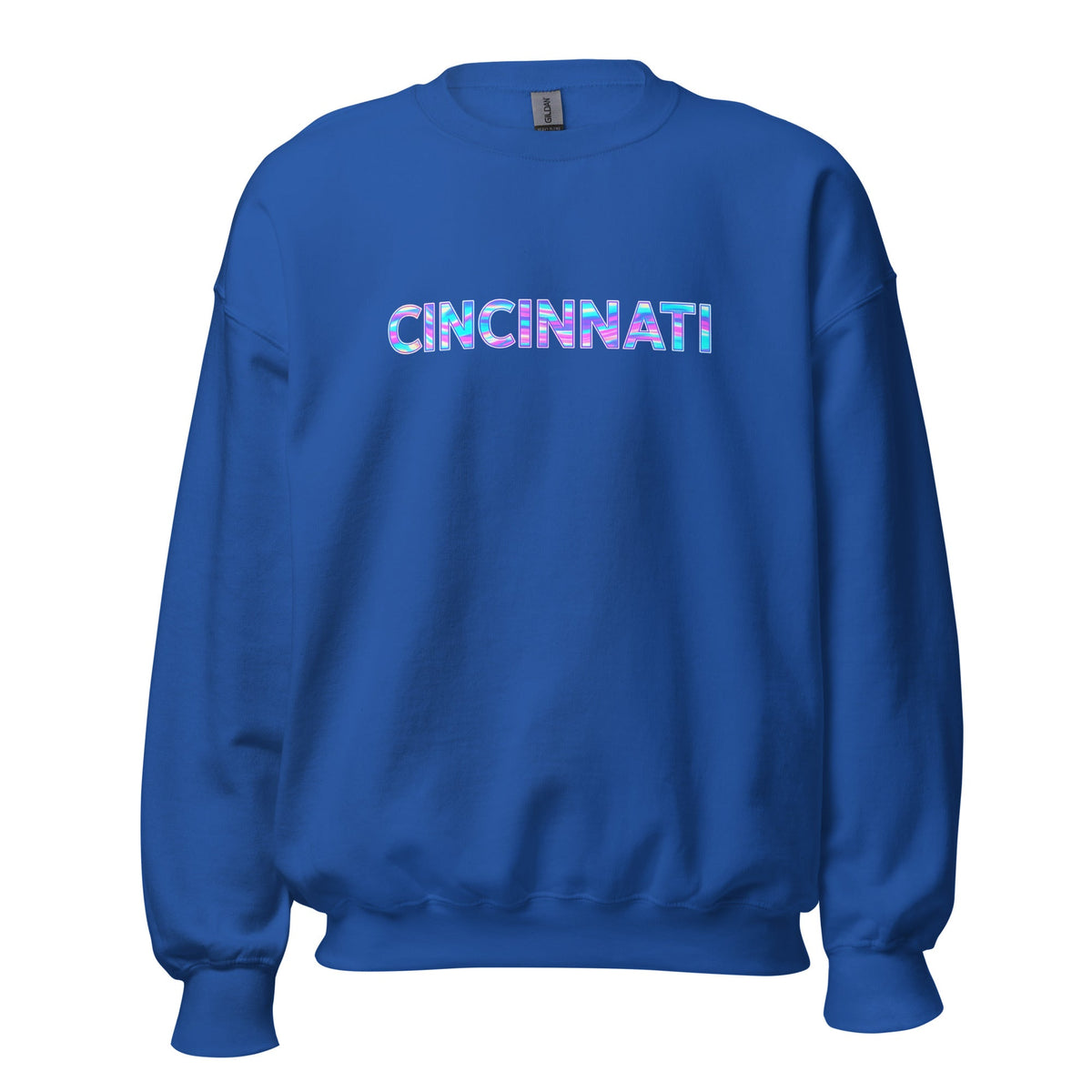 Cincinnati Sweatshirt | Neon Iridescent City Design | Unisex Classic Fit - Bluegrass Elite Apparel LLC
