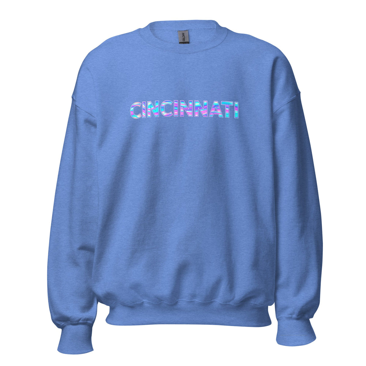 Cincinnati Sweatshirt | Neon Iridescent City Design | Unisex Classic Fit - Bluegrass Elite Apparel LLC