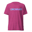 Cincinnati T-Shirt | Neon Iridescent City Design | Elite Tri - Blend - Bluegrass Elite Apparel LLC