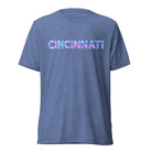 Cincinnati T-Shirt | Neon Iridescent City Design | Elite Tri - Blend - Bluegrass Elite Apparel LLC