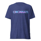 Cincinnati T-Shirt | Neon Iridescent City Design | Elite Tri - Blend - Bluegrass Elite Apparel LLC