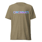 Cincinnati T-Shirt | Neon Iridescent City Design | Elite Tri - Blend - Bluegrass Elite Apparel LLC