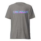 Cincinnati T-Shirt | Neon Iridescent City Design | Elite Tri - Blend - Bluegrass Elite Apparel LLC