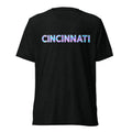 Cincinnati T-Shirt | Neon Iridescent City Design | Elite Tri - Blend - Bluegrass Elite Apparel LLC