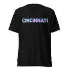 Cincinnati T-Shirt | Neon Iridescent City Design | Elite Tri - Blend - Bluegrass Elite Apparel LLC